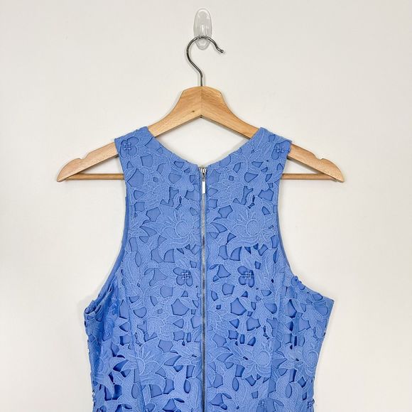 Antonio Melani Peggy Column Cut-Out Lace Sleeveless Sheath Midi Dress Sz 6. Blue - Picture 5 of 13